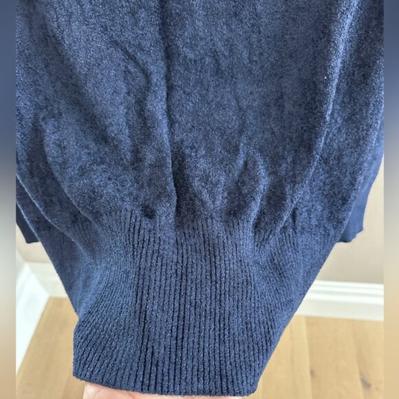 The Group By Babaton Navy Velour Soft Cowl Neck Sweater Small - Picture 3 of 7